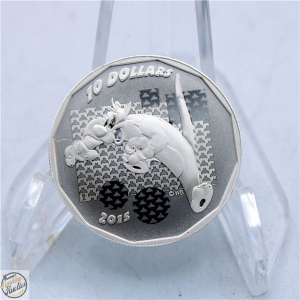 2015 CANADIAN $10.00 FINE SILVER COIN SYLVESTER