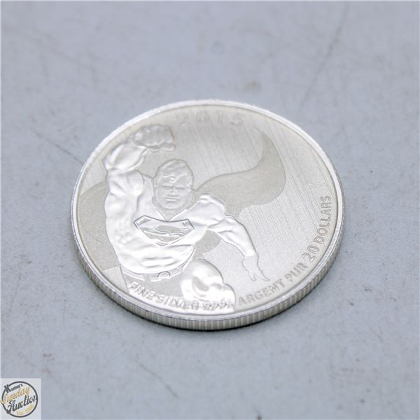 2015 CANADIAN $20.00 FINE SILVER COIN - SUPERMAN