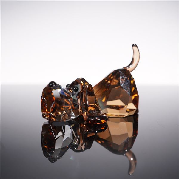 Swarovski Crystal Figurine, Lovlots Basset Hound Peppino