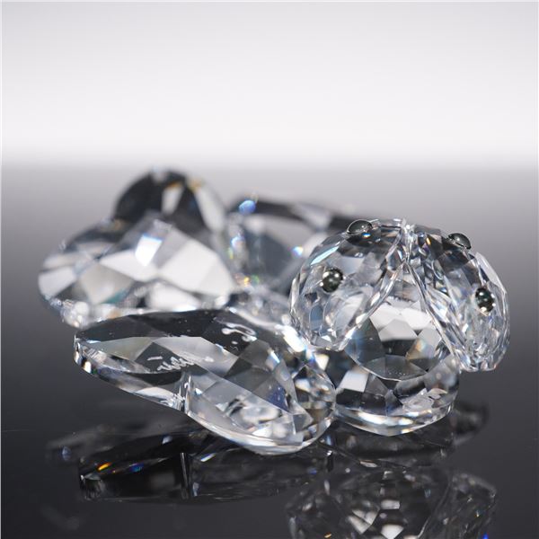 Swarovski Crystal Figurine, Ladybug on Four Leaf Clover