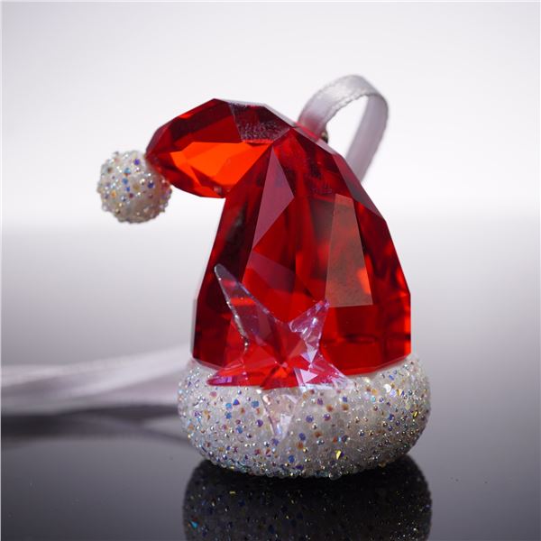 Swarovski Crystal Christmas Ornament, Santa's Hat