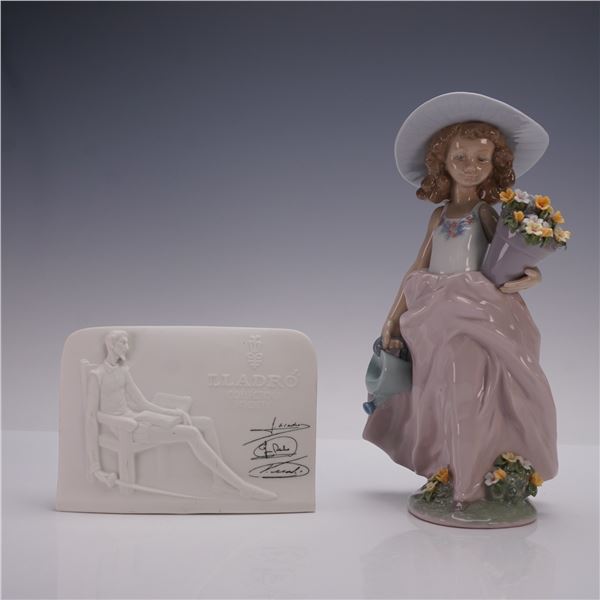 2pc Lladro Collectors Plaque and Figurine, A Wish Come True 1007676