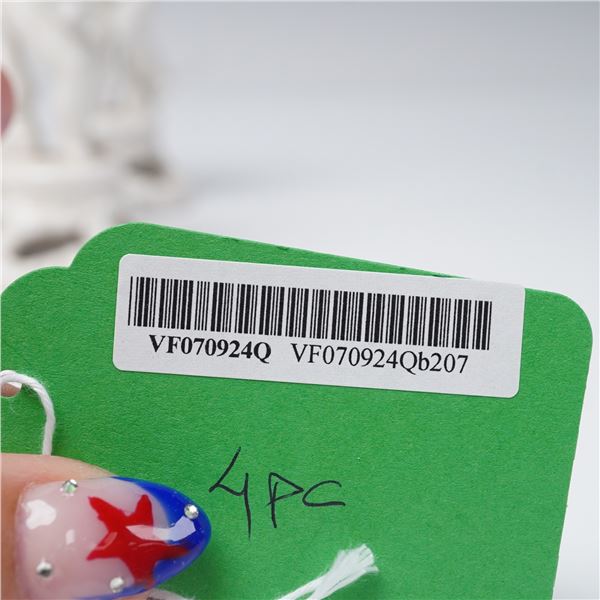 4pc Set of Bassano Italy Glazed Ceramic Putti Figurines