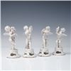 Image 2 : 4pc Set of Bassano Italy Glazed Ceramic Putti Figurines