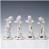 Image 3 : 4pc Set of Bassano Italy Glazed Ceramic Putti Figurines