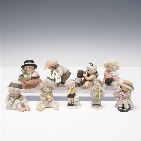 9pc Enesco Kim Anderson Children Figurines, Pretty as A Picture
