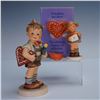 Image 4 : 3pc Goebel Hummel Heart Theme Figurines and Pin