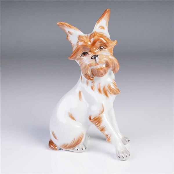 Augarten Porcelain Dog Figurine, Seated Griffon