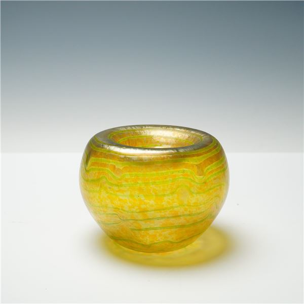 Fritz Heckert Art Nouveau Changeant Glass Vase by Otto Thamm