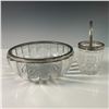 Image 2 : 2pc Vintage Glass and Chrome Bowls