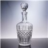 Image 1 : 2pc Brilliant Cut Crystal Decanter with Faceted Stopper