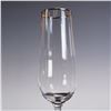 Image 3 : 4pc Martha Stewart Champagne Glass Set with Gold Rim