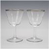 Image 3 : 6pc Wine Glasses with Trim, Made in France