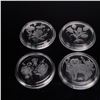 Image 3 : 4pc Val St Lambert Floral Coasters