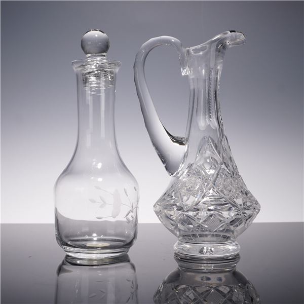 2pc Princess House Oil and Vinegar Crystal Cruets