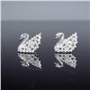 Image 1 : Set of Swarovski Crystal Swan Pins
