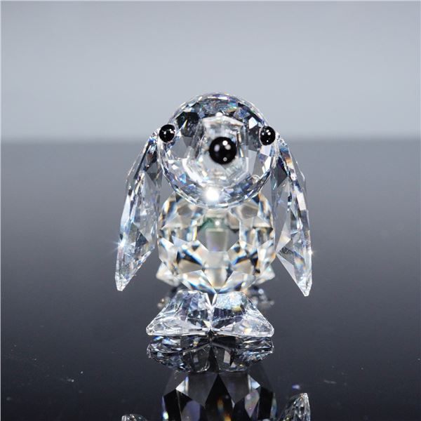 Swarovski Crystal Figurine, Large Dachshund with Metal Braided Tail