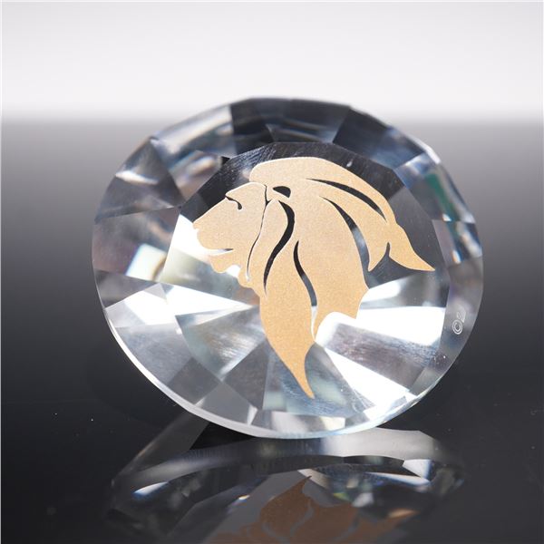 Swarovski Crystal Paperweight, Lion's Head Chaton 5135902