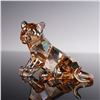 Image 2 : 3pc Swarovski Crystal 2010 SCS Tiger Figurines & Endangered Wildlife Plaque
