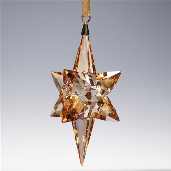 Swarovski Crystal 3D Gold Star Christmas Ornament