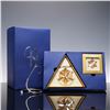 Image 1 : Swarovski Crystal Christmas 3pc Set, Ornaments and Display Stand