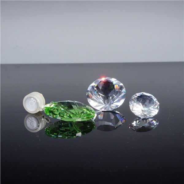 3pc Swarovski Crystal Bamboo Window Ornament and Chatons