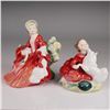 Image 1 : 2pc Royal Doulton Figurine Grouping Lydia HN1908 and Home Again HN2167