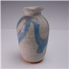 Image 1 : Studio Pottery Stoneware Vase with Blue Streaked Glaze