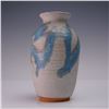 Image 2 : Studio Pottery Stoneware Vase with Blue Streaked Glaze