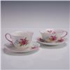 Image 1 : 4pc Shelley Fine Bone China Tea Cups and Saucers, Stocks Pink