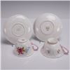 Image 3 : 4pc Shelley Fine Bone China Tea Cups and Saucers, Stocks Pink