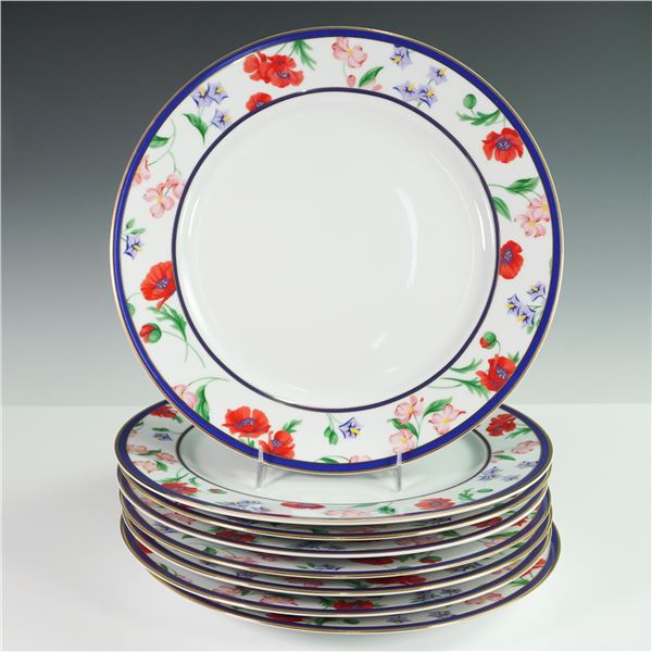 8pc Tiffany & Co. American Garden Limoges Dinner Plate Set