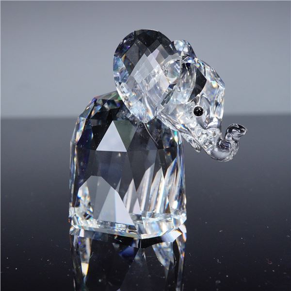 Swarovski Crystal Figurine, Elephant with Metal Tail