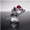 Image 4 : Swarovski Crystal Figurine, Mouse with Santa's Hat