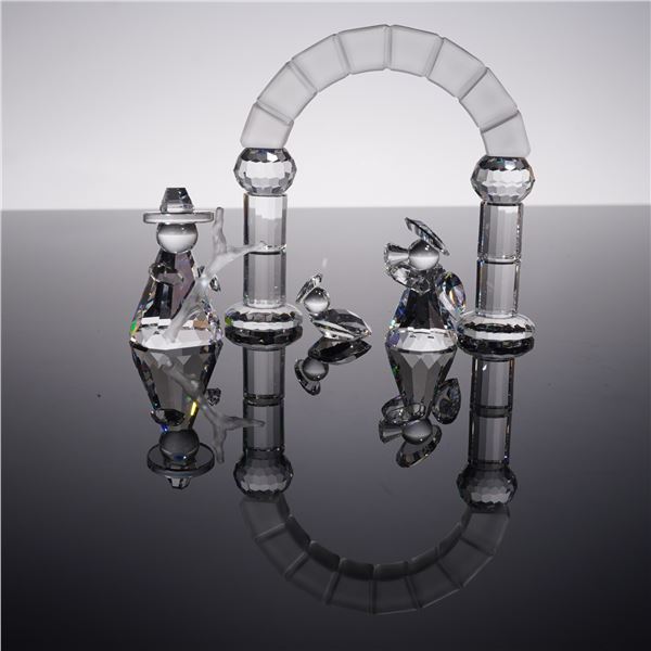 4pc Swarovski Crystal Nativity Figurines Set