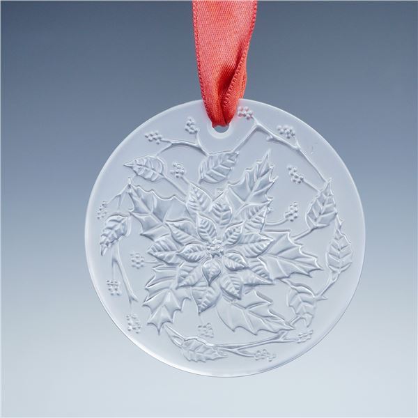 Lalique Crystal Christmas Ornament, Poinsettia