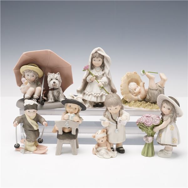 7pc  Enesco Kim Anderson Children Figurines, Pretty as A Picture