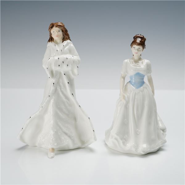 2pc Royal Doulton Figurines, Christmas Day HN3488 and Melody HN4117