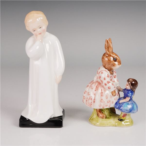 2pc Royal Doulton Figurine Grouping Darling HN1985 and Dollie Bunnykins