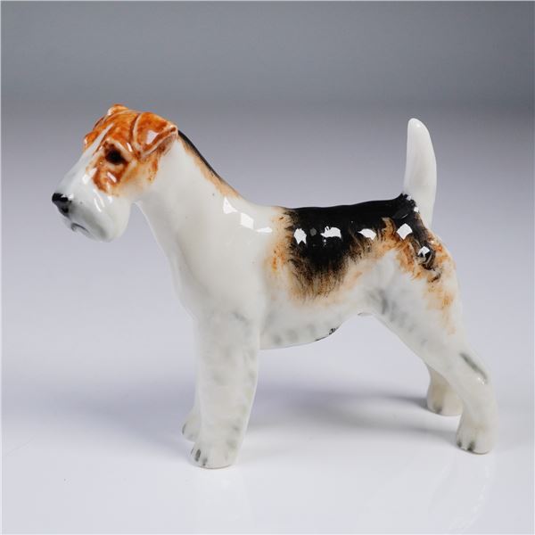 Royal Worcester Porcelain Dog Figurine, Standing Wire Haired Terrier