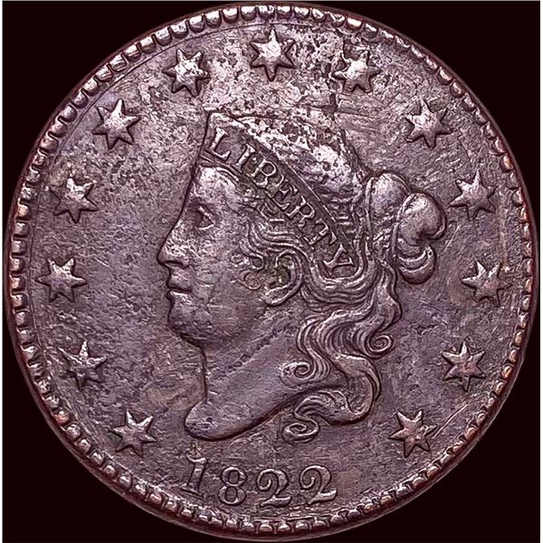 1822 Coronet Head Large Cent CLOSELY  UNCIRCULATED