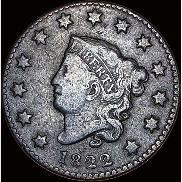 1822 Coronet Head Large Cent LIGHTLY  CIRCULATED
