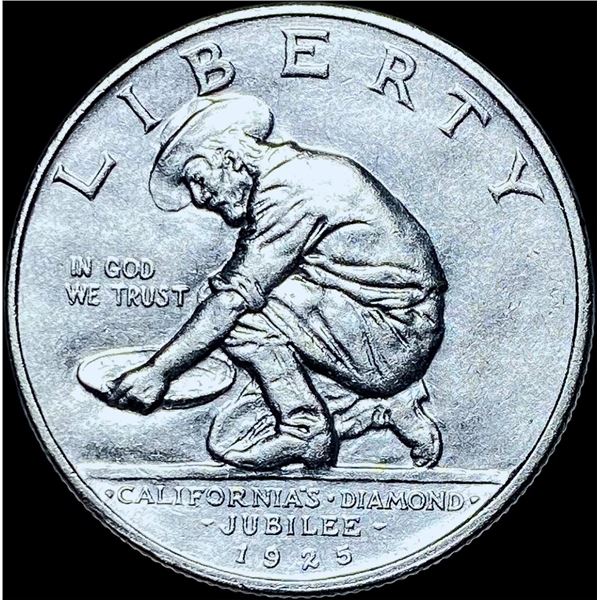 1925-S Silver California Diamond Jubilee Half  Dollar GEM BU