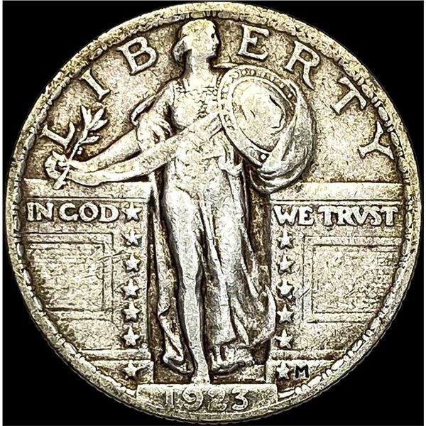1923 Silver Standing Liberty Quarter LIGHTLY  CIRCULATED