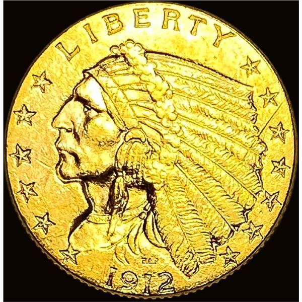 1912 Indian Head Gold $2.50 Quarter Eagle  UNCIRCULATED