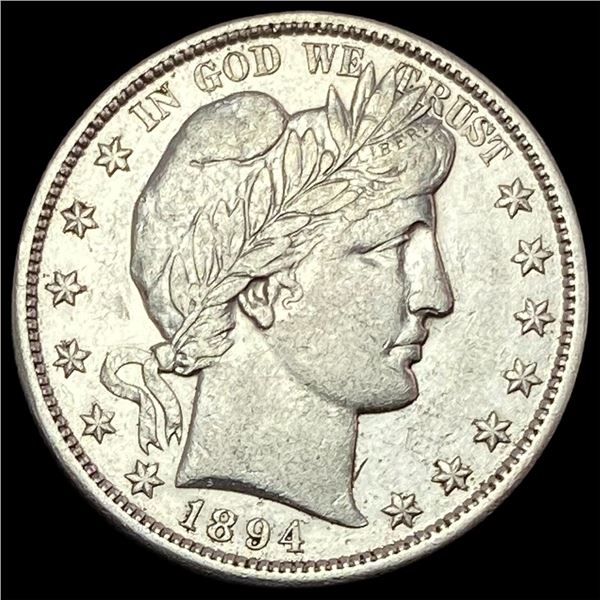 1894-O Barber Silver Half Dollar CLOSELY  UNCIRCULATED