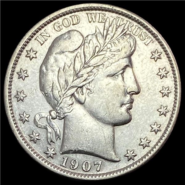 1907-S Silver Barber Half Dollar CLOSELY  UNCIRCULATED