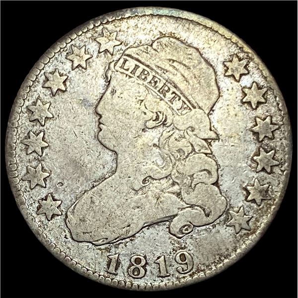 1819 Capped Bust Silver Quarter NICELY  CIRCULATED