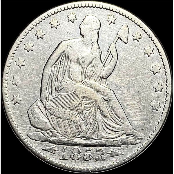1853 Arrows Seated Liberty Half Dollar NEARLY UNCIRCULATED