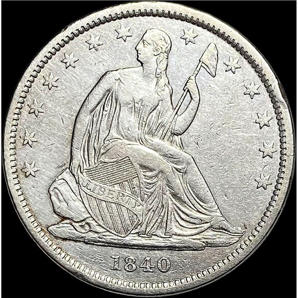1840 Seated Liberty Half Dollar NEARLY UNCIRCULATED